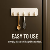 A07011 Plastic Magnetic 5-Link Hook Rail Set with 3M Adhesive Tape - Pack of 2