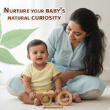 A07156 Wooden Teether and Rattles Toy Set for Babies