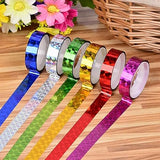 AM2754 Glitter Tape Art & Craft Tape Colourful Decorative Glitter Adhesive Tape Rolls Gift Wrapping Pack of 12