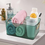 AM2521 Tropical Basket Plastic Storage Baskets Rectangle Storage for Small Items 1 Pcs Multicolour