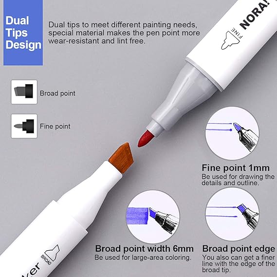 AM2130 Touch Cool Marker 36 Pcs Art Markers | Double Brush Tipped Markers Pen | Dual Head Marker Jcc-777-36