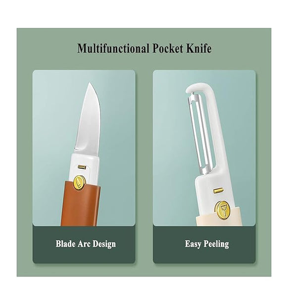 10186 2 in 1 Knife, Multifunctional peeler fruit knife (1 Pc)