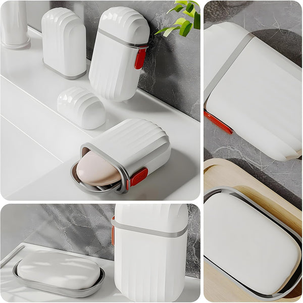 Travel Soap Case, Leakproof Soap Container with Lid