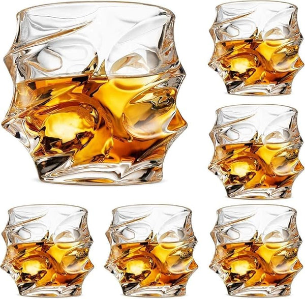 AM3751 Inovique Everest Square Crystal Whiskey Glasses Set of 6 Pcs (LXZS0617)