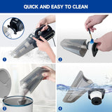 A06703 Car Vacuum Cleaner, 12V DC Portable Handheld Auto Vacuum with LED Light, Multiple Attachments for Car Interior