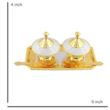AM0733 Silver and Gold Plated Brass Mouthfreshner Set 5 Pcs