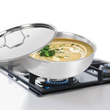 AM0972 Milton Pro Cook Triply Silver Tasla 24cm Designed For Healthy Cooking