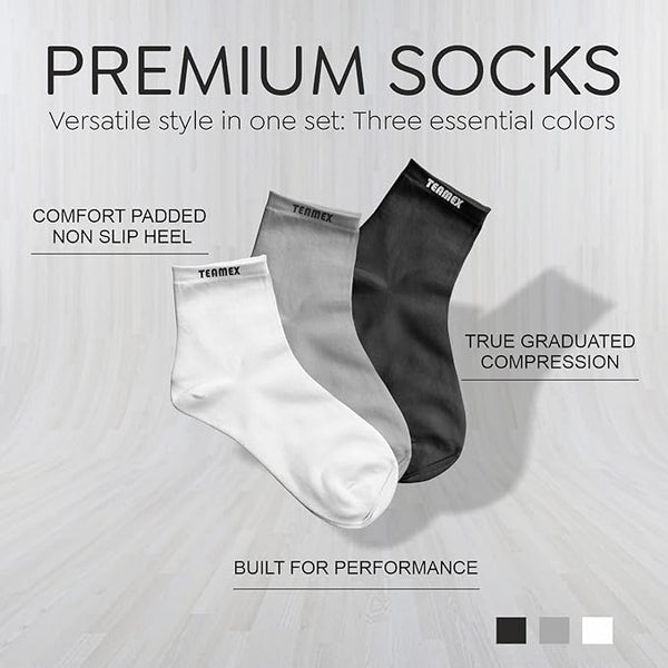 3058 Teamex Premium Socks Sport & Cotton Socks Length Breathable Fabric Socks Pack of 3 Pairs