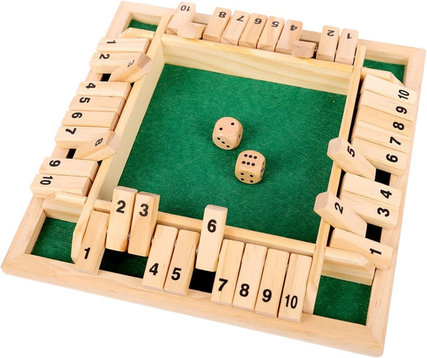 AM6434 Wooden Shut The Box Game with Dice