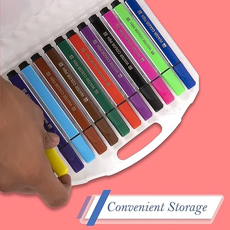 AM2448 Washable Water Color Pen Coloring Drawing Card Making Sketch Pen Set HMC-6388 24Pcs Multicolours