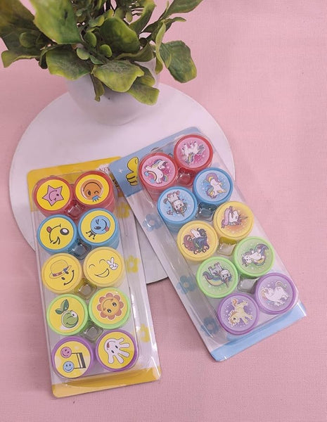 AM2702 10PCS Round  Stamps for Kids for Teachers & Students Birthday Gift