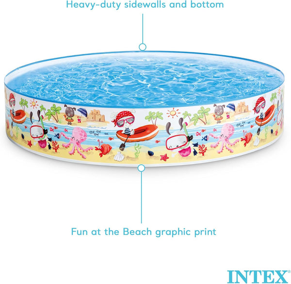 AM3973 Intex Wet Set Collection Snorkel Buddies Snapset Pool, Multi Color (1.52m x 25cm)