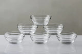 AM3023 Sauce Glass Bowls Small Dipping Bowls Side Dishes for Snack Sushi Fruit Appetizer Dessert Set Of 6 Piece