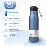 3704 Vacuum Insulated Water Bottle, Double Wall Leak Proof Sports Water Bottle-550ml