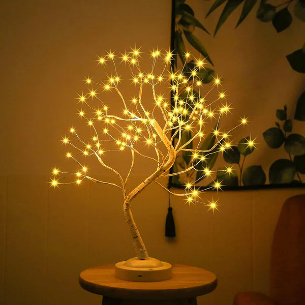 9391 108 LED BIRCH TREE LIGHTS ARTIFICIAL TABLETOP FAIRY TREE LAMP EIGHT LIGHTING MODES USB OR BATTERY OPERATED WITH TIMER DECOR FOR BEDROOM LIVING ROOM WEDDING CHRISTMAS EASTER