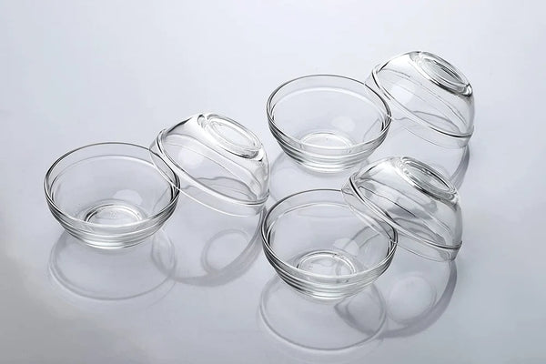 AM3023 Sauce Glass Bowls Small Dipping Bowls Side Dishes for Snack Sushi Fruit Appetizer Dessert Set Of 6 Piece