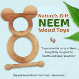A07156 Wooden Teether and Rattles Toy Set for Babies