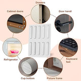 AM3235 Clear Rubber Silicone Strip Wall Protector, Cabinet Door Bumper, Furniture Drawer Safety Stopper, Car Anti-Collision Bumper Guard Protector Self Adhesive (Pack of 10)