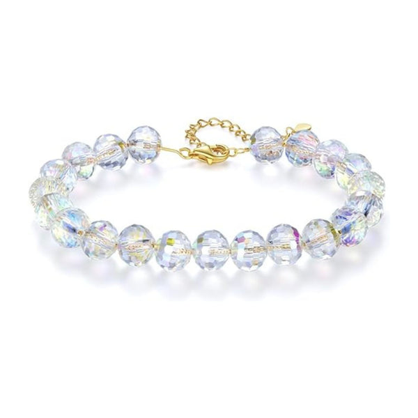 AM1007 Mini Round Crystal Beaded Adjustable Bracelet for Women & Girls
