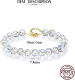 AM1007 Mini Round Crystal Beaded Adjustable Bracelet for Women & Girls