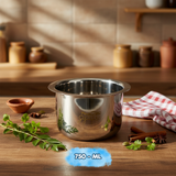 AM7578 Madhuram Signature Premium Stainless Steel Deep Vessel / Container (750 ml, 8x11x11 cm)