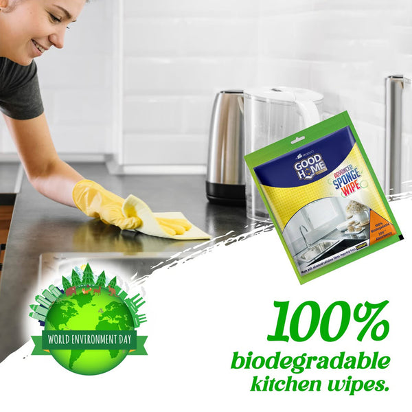AM0685 Sponge Wipes for Kitchen & Home Cleaning  unit 3wipes , Biodegradable Material, Super Absorbant (Multicolor)