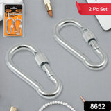 8652_Snap Hook with Screw-Stainless Steel Snap Hook Clip Heavy Duty, Carabiner Clip (6×60 MM / 2 Pcs Set)