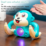 AM0132 Rolling Banana Monkey With Voice/Touch Sensor On Dancing Monkey Toy