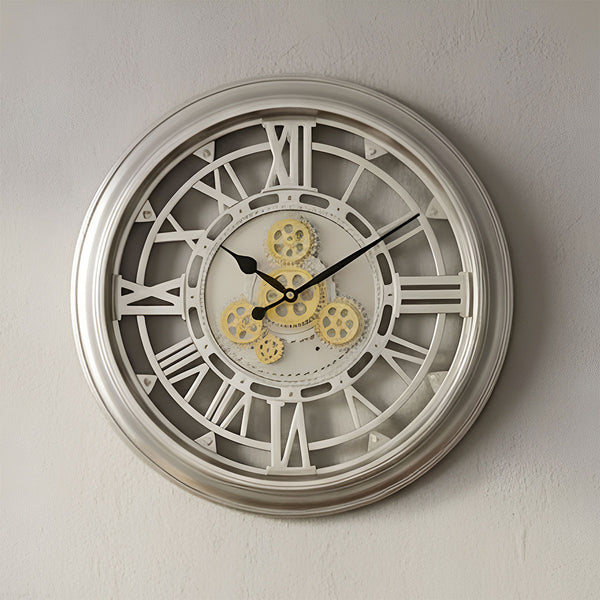 AM6255 Vintage Roman Numeral Gear Wall Clock