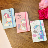 AM6368 Pocket Diary A7 Mini Notebook with Elastic Band Mix Design