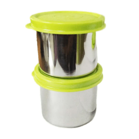 3334 Steel Nano Container With Airtight Lid - 75ml (Pack of 2)