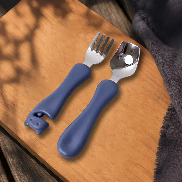 10523 Supermom Foodie Stainless Steel Spoon & Fork (2 Pc Set)