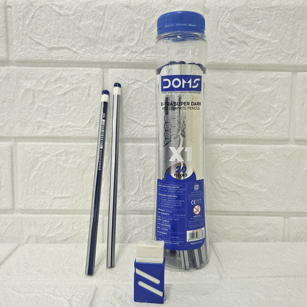 AM6067 Doms SUPER SIX Graphite Pencils - 1 Jars of 20 Pencils