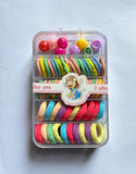AM1003 1 Box, Cute Colorful Hair Tie Hair Accessories for Baby Girls & Little Girls