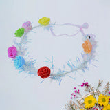 8971 LED Flower Crown Headband – Multicolor Light-Up (1 Pc), Hair accessories
