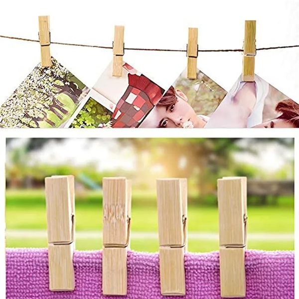 AM6349 Multipurpose Wooden Heavy Clip - 6.1x1.1cm (20 Pc) for Clothespin