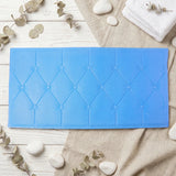 16005 Self Adhesive 3D Foam Wall Panel Cushion Wallpaper (1 Pc, Blue, 69x35 Cm)