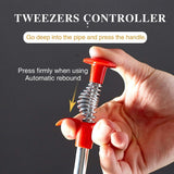 AM5865 Flexible Drain Clog Remover Tool (160cm) with Grabber for Hair & Debris,Cleaning Tool for Pipes