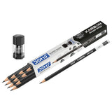 AM6064 DOMS Karbon Eraser Tipped Super Dark Pencil Pack of 1 (10 Pencils)