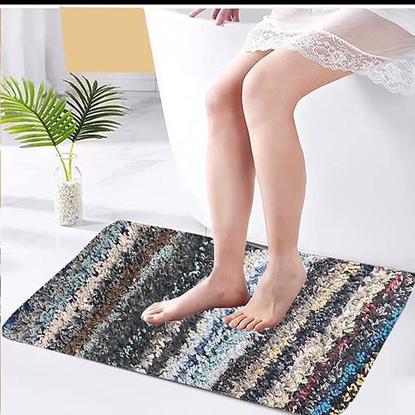 AM5846 Fancy Super Soft Floor Door & Bath Mat (A 16x24 Inch) Multicolour