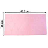 16024 Self Adhesive 3D Foam Wall Panel Cushion Wallpaper (1 Pc, Pink, 69x35 Cm)