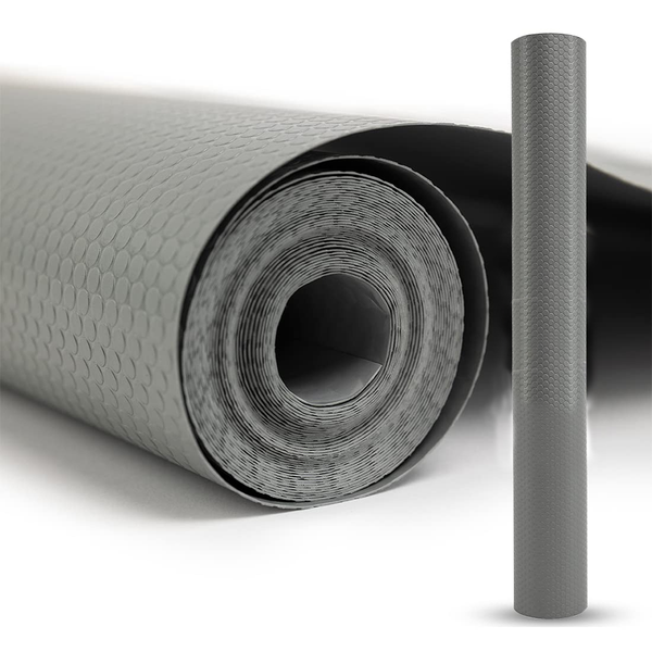 AM6348 Anti Slip Mat for Fridge, Kitchen Drawer mat (Grey) 45x500 cm