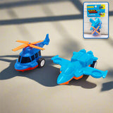 AM5274 Majestic Machines Mini Jet & Helicopter Toy Set (Pack of 2 Pcs)
