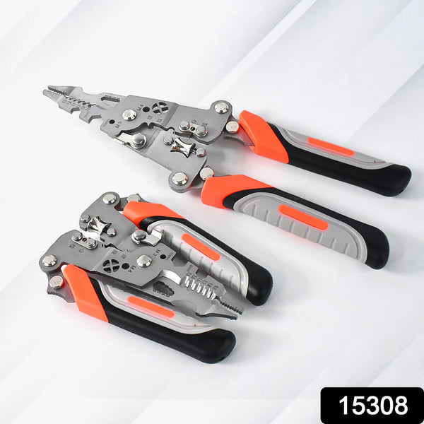15308 8 in 1 Wire Stripper Pliers, Soft Grip