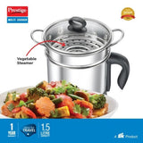 AM2282 Prestige 1.5L PMC 3.0 Multi function Cooker with Glass Lid and Stainless steel Rim, Temperature Control,