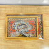 A07059 2-Piece Wooden Serving Tray Set with Metal Handles & Gift Box