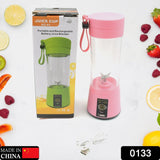 0133 Multi-Purpose Portable USB Electric Juicer 6-Blades, Protein Shaker, Blender Mixer Cup (380 ML)