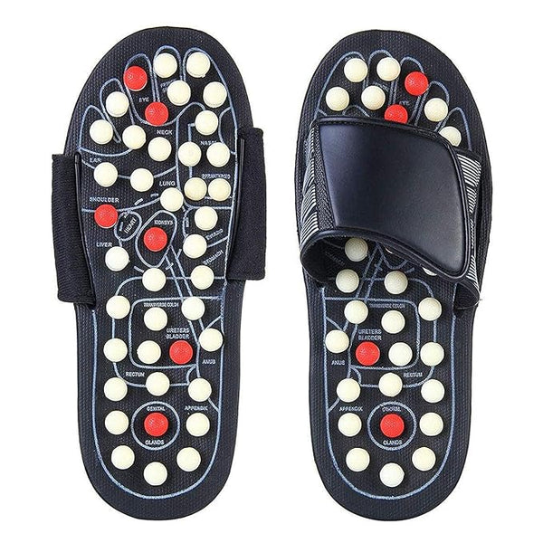 3563 Reflexology Magnetic Therapy Spring Acupressure Paduka Slippers for Full Body Blood Slippers