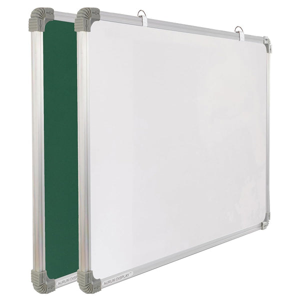 AM5151 2 in 1 Whiteboard and Chalkboard for Office, Home & School