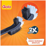 AM5032 Gala Double Hockey Shape Toilet Cleaner Brush with Holder Stand, Toilet Cleaning Brush for Western and Indian Toilet, Bathroom Brush for Toilet Cleaning (Gray,Pack of 1)